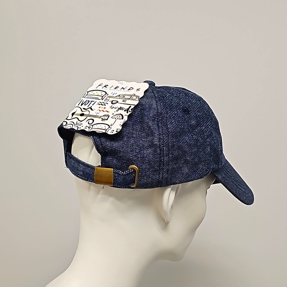 NWT- Unisex-Warner Brothers "Friends" Adjustable Denim Ball Cap - Picture 2 of 7
